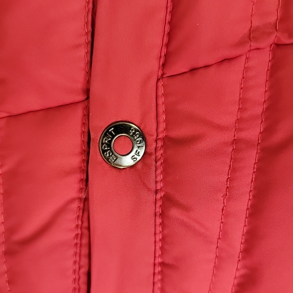 Womens Esprit Dark Pink Down Quilted Vest Size M - Picture 5 of 11
